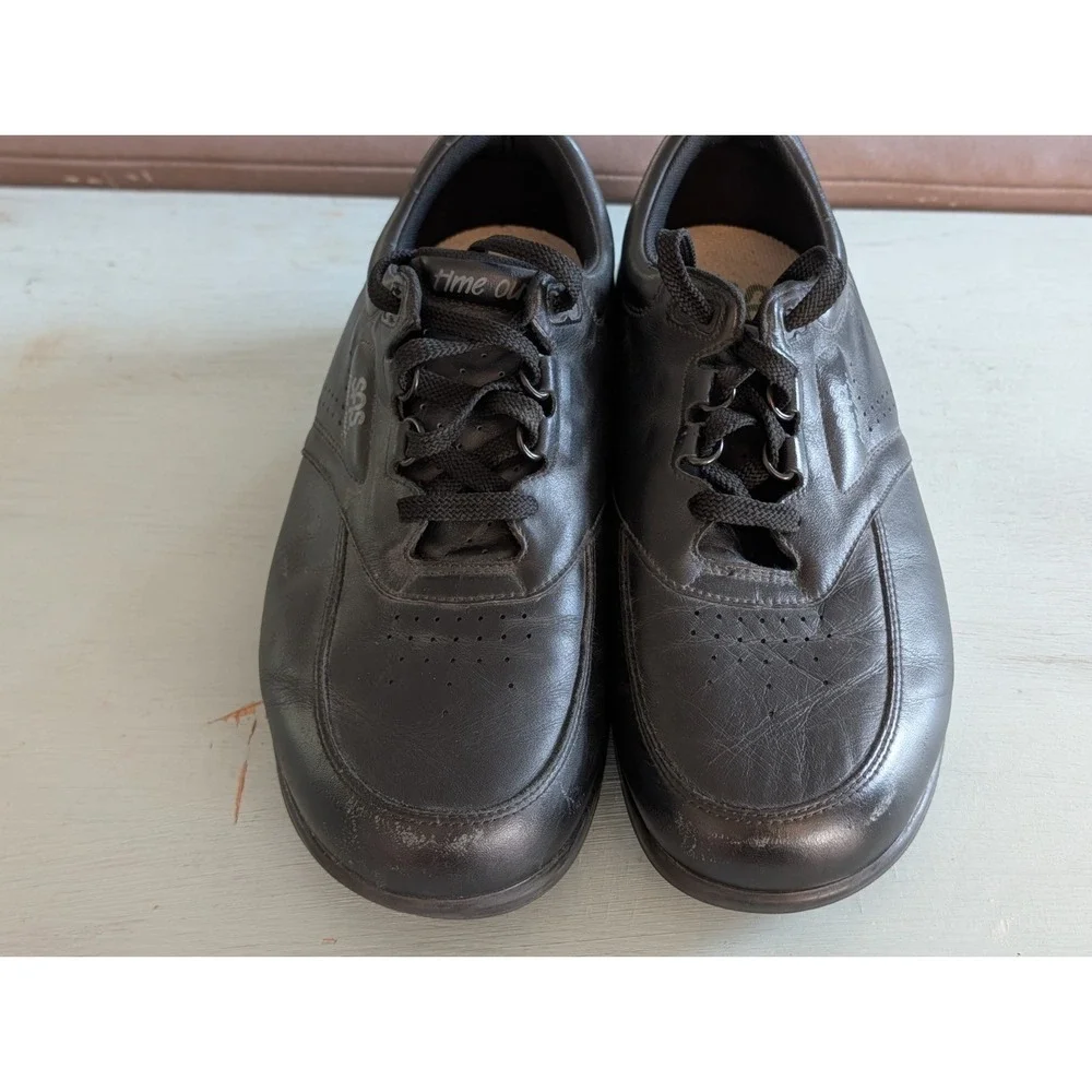 SAS Time Out San Antonio Shoes Co. Men's Leather Shoes Size 10 1/2 WW Wide Black